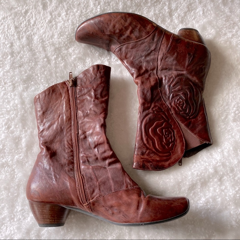 Italian leather boots like new